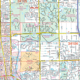 Naples & Collier County, FL Wall Map - KA-C-FL-NAPLES-PAPER - Ultimate Globes