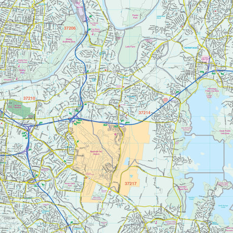 Nashville & Davidson County, TN Wall Map - Ultimate Globes - POD - KA - C - TN - NASHVILLE - PAPER - Ultimate Globes