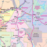 Nevada State Wall Map - KA-S-NV-WALL-PAPER - Ultimate Globes