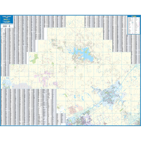 New Braunfels & Comal County, TX Wall Map - KA-C-TX-NEWBRAUNFELS-PAPER - Ultimate Globes