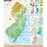 New Jersey Intermediate Thematic State Wall Map - Ultimate Globes - POD - KA - S - NJ - INTER - PAPER - Ultimate Globes