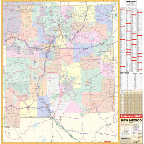 New Mexico State Wall Map - Ultimate Globes - POD - KA - S - NM - WALL - PAPER - Ultimate Globes