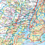 New York City 75-Mile Radius Tri-State Area Regional Wall Map - KA-R-NY-TRISTATE-PAPER - Ultimate Globes