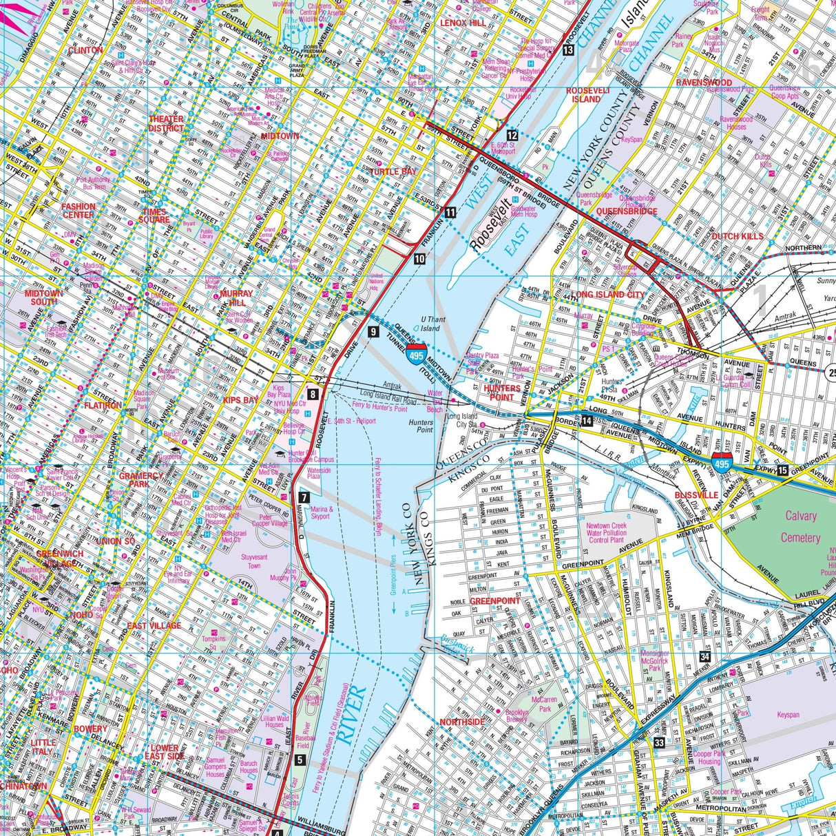 New York City, NY 5 Boroughs Wall Map - KA-C-NY-NYC5BOROUGHS-LAMINATED - Ultimate Globes