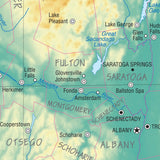 New York Intermediate Thematic State Wall Map - Ultimate Globes - POD - KA - S - NY - INTER - PAPER - Ultimate Globes