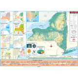 New York Intermediate Thematic State Wall Map - Ultimate Globes - POD - KA - S - NY - INTER - PAPER - Ultimate Globes