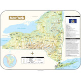 New York Shaded Relief State Wall Map - KA-S-NY-SHR-38X28-PAPER - Ultimate Globes