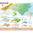 North Carolina Intermediate Thematic State Wall Map - KA-S-NC-INTER-PAPER - Ultimate Globes