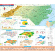 North Carolina Intermediate Thematic State Wall Map - Ultimate Globes - POD - KA - S - NC - INTER - PAPER - Ultimate Globes