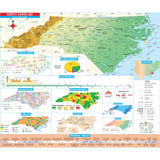 North Carolina Intermediate Thematic State Wall Map - KA-S-NC-INTER-PAPER - Ultimate Globes