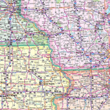 North Central United States Regional Wall Map - Ultimate Globes - POD - KA - R - US - NORTHCENTRAL - PAPER - Ultimate Globes