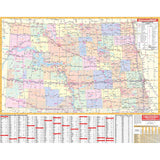 North Dakota State Wall Map - KA-S-ND-WALL-PAPER - Ultimate Globes