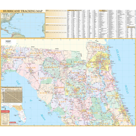 Northeast Florida Regional Wall Map - Ultimate Globes - POD - KA - R - FL - NORTHEAST - PAPER - Ultimate Globes