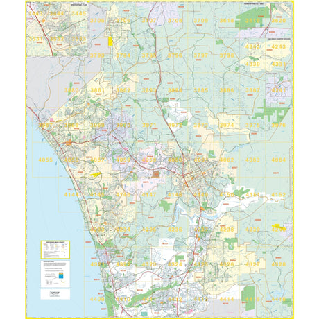 Northern San Diego County Wall Map - KA-C-CA-SANDIEGONORTH-PAPER - Ultimate Globes