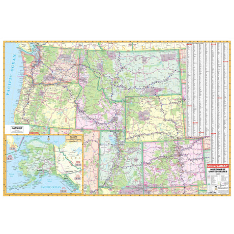 Northwest United States Regional Wall Map - Ultimate Globes - POD - KA - R - US - NORTHWEST - PAPER - Ultimate Globes