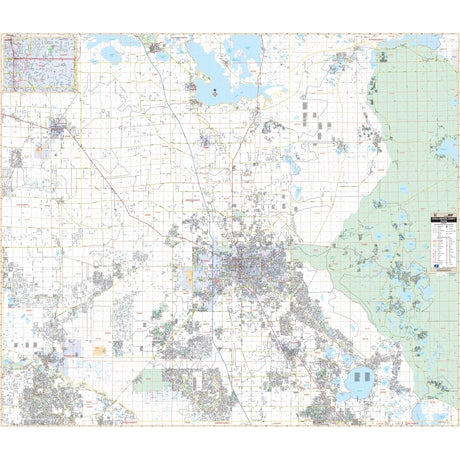 Ocala & Marion County, FL Wall Map - KA-C-FL-OCALA-LAMINATED - Ultimate Globes
