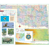 Oklahoma Primary Thematic State Wall Map - KA-S-OK-PRMRY-PAPER - Ultimate Globes