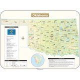 Oklahoma Shaded Relief State Wall Map - KA-S-OK-SHR-38X28-PAPER - Ultimate Globes