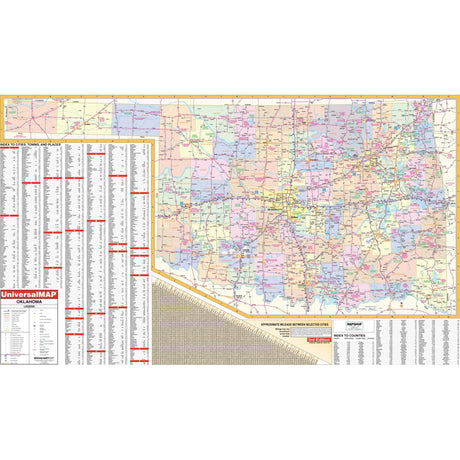 Oklahoma State Wall Map - KA-S-OK-WALL-PAPER - Ultimate Globes