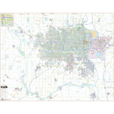 Omaha, NE & Council Bluffs, IA Wall Map - Ultimate Globes - POD - KA - C - NE - OMAHA - PAPER - Ultimate Globes