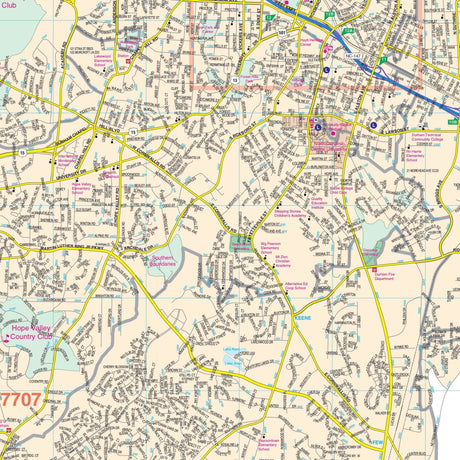 Orange & Durham Counties, NC Wall Map - Ultimate Globes - POD - KA - C - NC - DURHAM - PAPER - Ultimate Globes