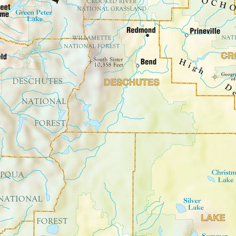 Oregon Shaded Relief State Wall Map - Ultimate Globes - POD - KA - S - OR - SHR - 63X47 - PAPER - Ultimate Globes