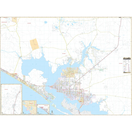 Panama City & Bay County, FL Wall Map - Ultimate Globes - POD - KA - C - FL - PANAMACITY - PAPER - Ultimate Globes