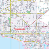 Panama City & Bay County, FL Wall Map - Ultimate Globes - POD - KA - C - FL - PANAMACITY - PAPER - Ultimate Globes