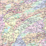 Pennsylvania State Wall Map - KA-S-PA-WALL-PAPER - Ultimate Globes