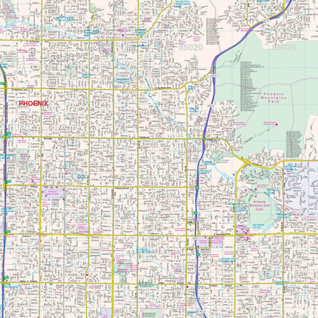 Phoenix, AZ Wall Map - Ultimate Globes - POD - KA - C - AZ - PHOENIX - LAMINATED - Ultimate Globes