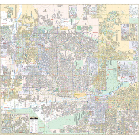 Phoenix, AZ Wall Map - Ultimate Globes - POD - KA - C - AZ - PHOENIX - LAMINATED - Ultimate Globes