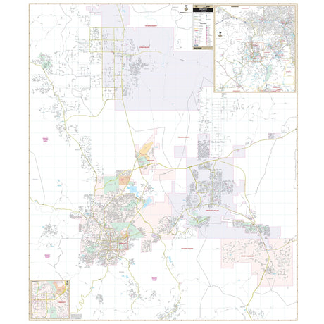 Prescott, AZ Wall Map - KA-C-AZ-PRESCOTT-PAPER - Ultimate Globes