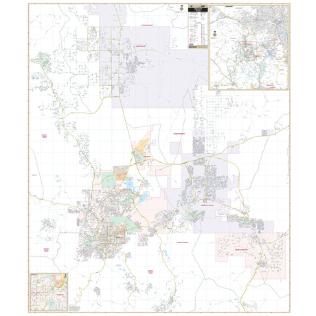 Prescott, AZ Wall Map - Ultimate Globes - POD - KA - C - AZ - PRESCOTT - PAPER - Ultimate Globes