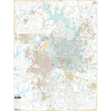 Raleigh & Wake County, NC Wall Map - Ultimate Globes - POD - KA - C - NC - RALEIGH - PAPER - Ultimate Globes