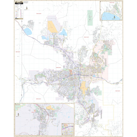 Reno, NV Wall Map - Ultimate Globes - POD - KA - C - NV - RENO - PAPER - Ultimate Globes