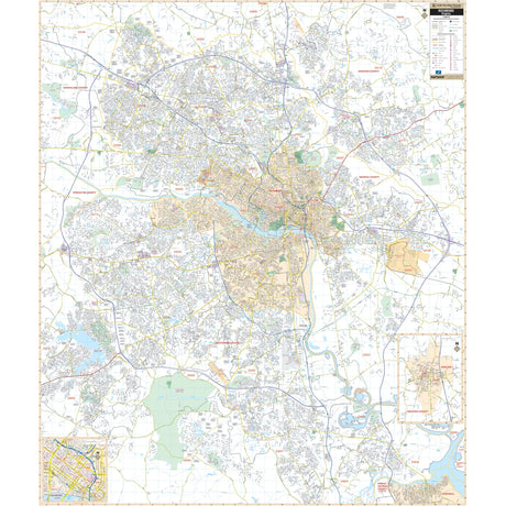 Richmond, VA Wall Map - Ultimate Globes - POD - KA - C - VA - RICHMOND - PAPER - Ultimate Globes