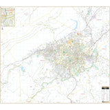 Roanoke & Salem, VA Wall Map - KA-C-VA-ROANOKE-PAPER - Ultimate Globes