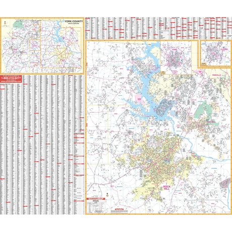 Rock Hill, SC Wall Map - Ultimate Globes - POD - KA - C - SC - ROCKHILL - PAPER - Ultimate Globes