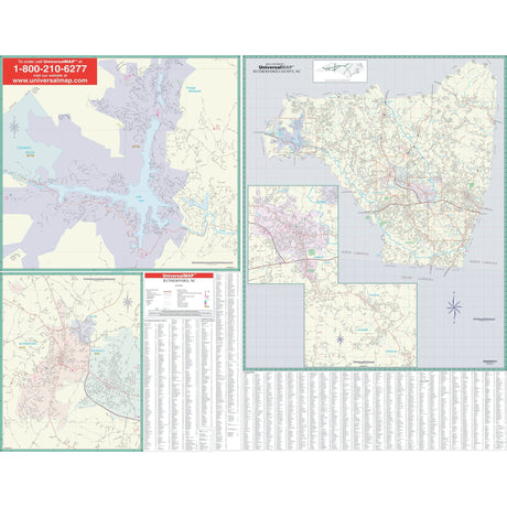 Rutherford County, NC Wall Map - Ultimate Globes - POD - KA - C - NC - RUTHERFORD - PAPER - Ultimate Globes