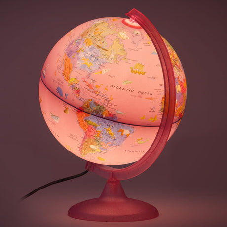 Safari Explorer Animals Globe (pink) - Waypoint Geographic - WP12102 - Ultimate Globes