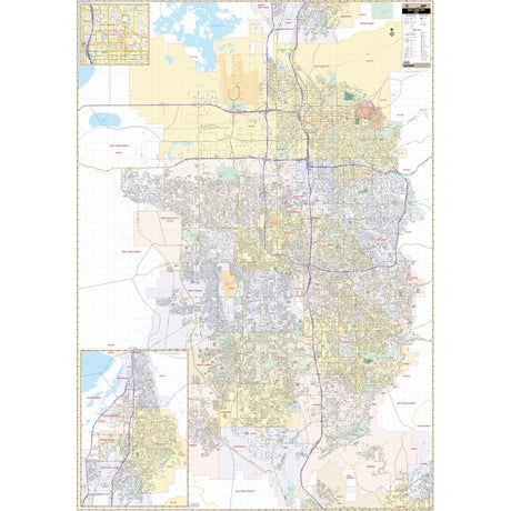 Salt Lake City, UT Wall Map - Ultimate Globes - POD - KA - C - UT - SALTLAKECITY - PAPER - Ultimate Globes