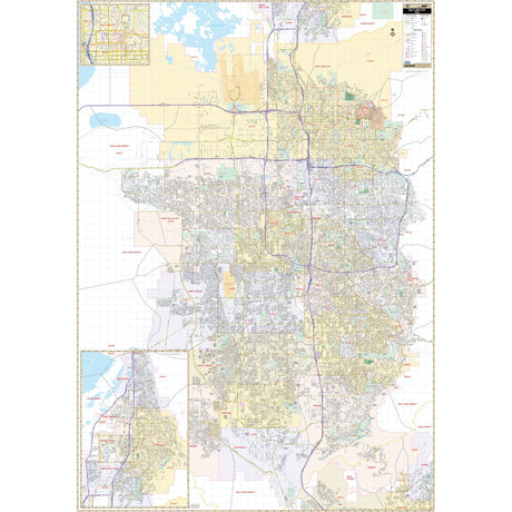Salt Lake City, UT Wall Map - KA-C-UT-SALTLAKECITY-PAPER - Ultimate Globes