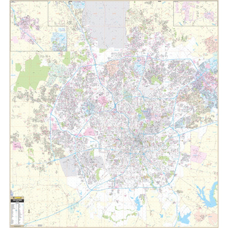 San Antonio, TX Wall Map - Ultimate Globes - POD - KA - C - TX - SANANTONIO - LAMINATED - Ultimate Globes