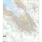 San Jose & Silicon Valley, CA Wall Map - KA-C-CA-SANJOSE-PAPER - Ultimate Globes