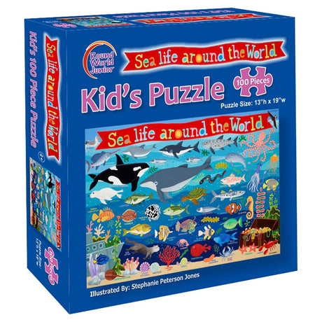 Sea Life Around the World Puzzle (100 pieces) - Waypoint Geographic - KP06 - Ultimate Globes