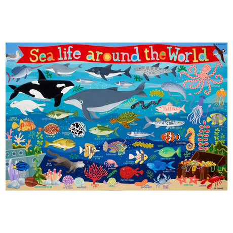 Sea Life Around the World Puzzle (100 pieces) - Waypoint Geographic - KP06 - Ultimate Globes