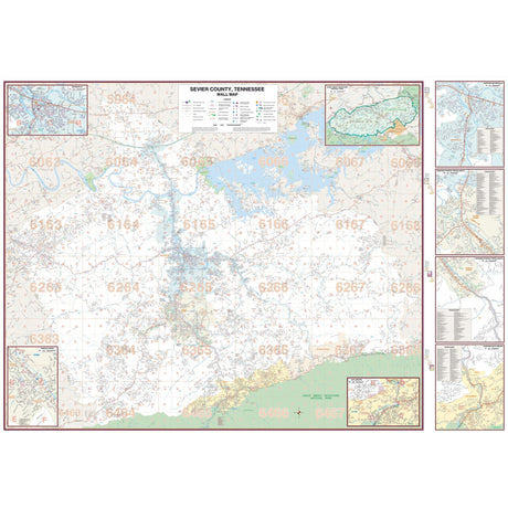 Sevier County, TN Wall Map - KA-C-TN-SEVIER-PAPER - Ultimate Globes