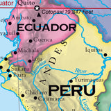 South America Essential Wall Map - KA-SAM-ESSTL-42X53-PAPER - Ultimate Globes