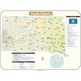 South Dakota Shaded Relief State Wall Map - KA-S-SD-SHR-38X28-PAPER - Ultimate Globes