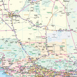 Southern California Regional Wall Map - Ultimate Globes - POD - KA - R - CA - SOUTHERN - PAPER - Ultimate Globes